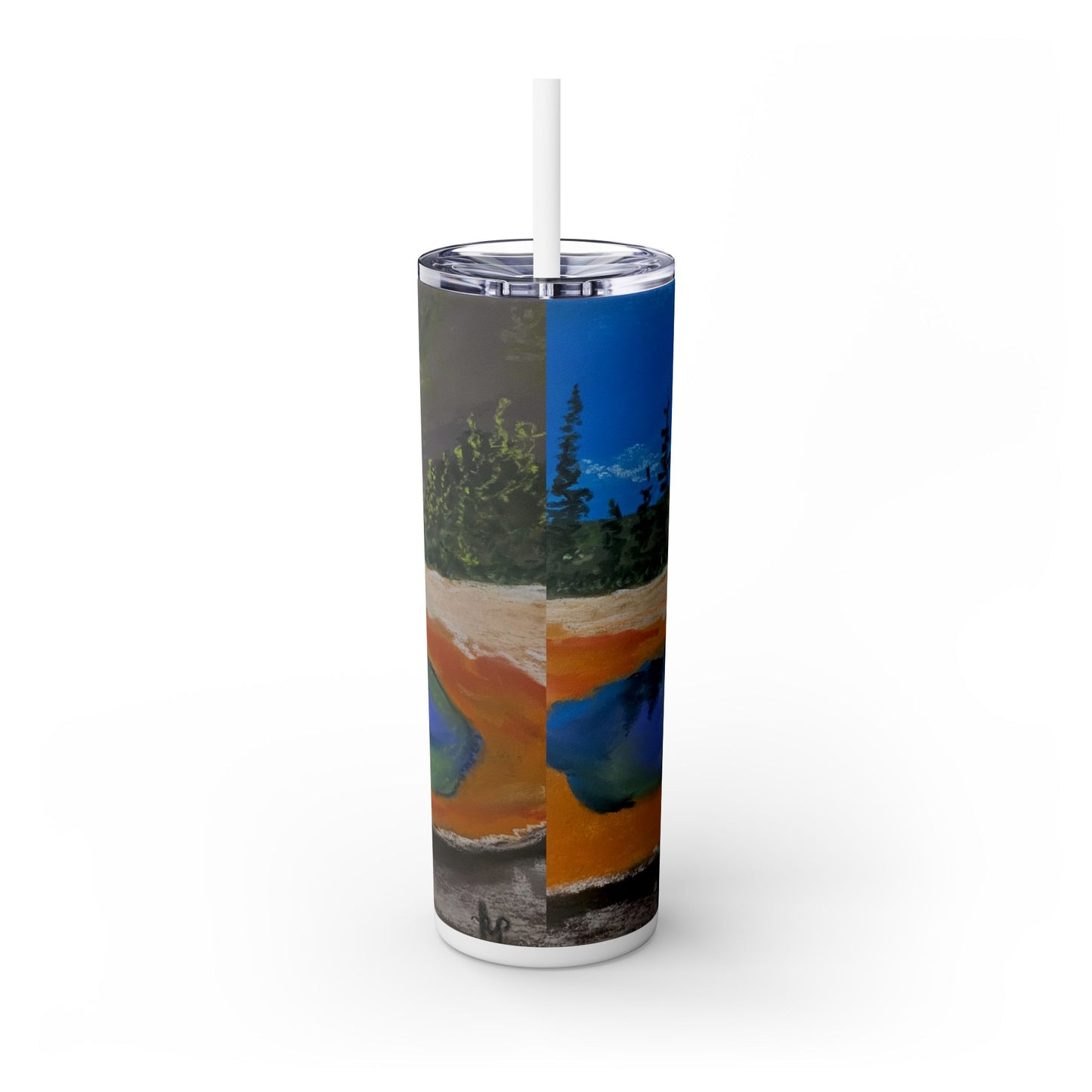 Yellowstone Skinny Tumbler with Straw, 20oz