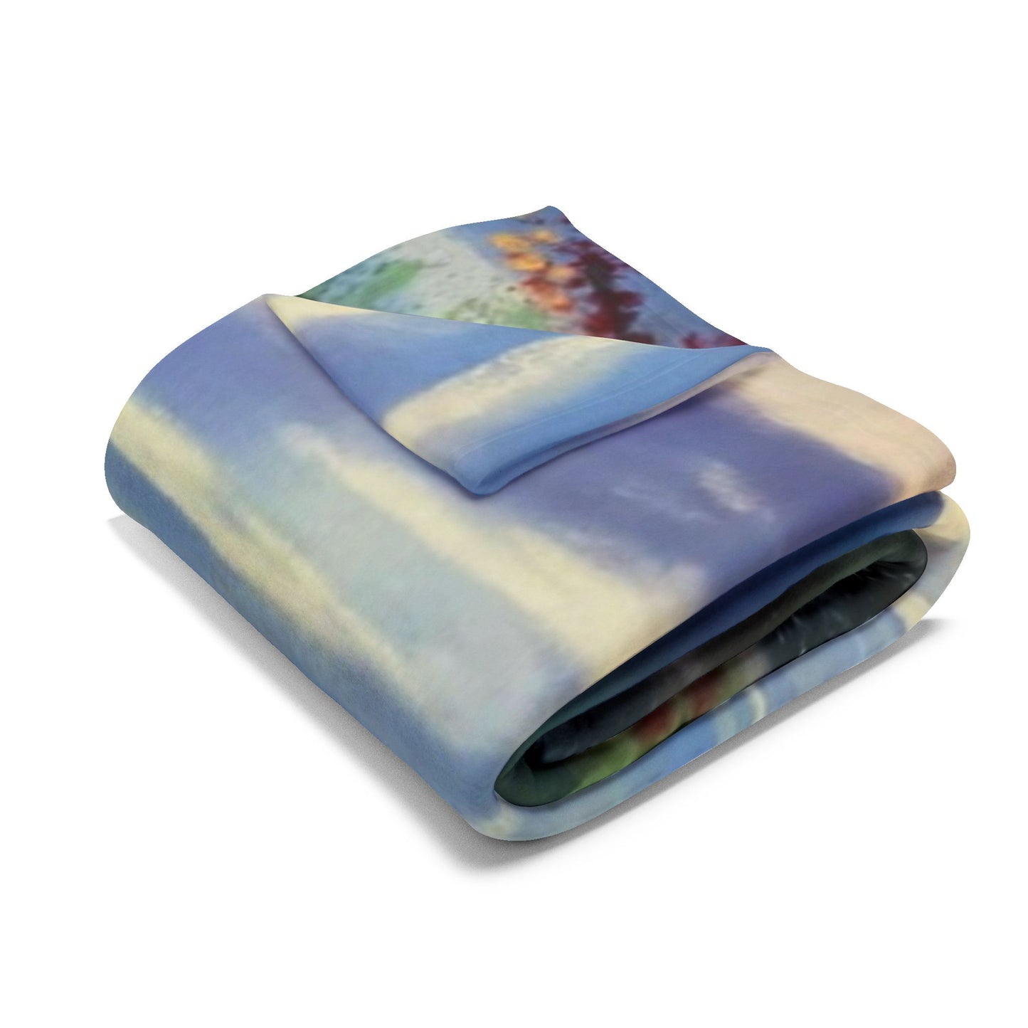 "Lovers Leap" Arctic Fleece Blanket - Cozy Throw with Mountain Landscape Design