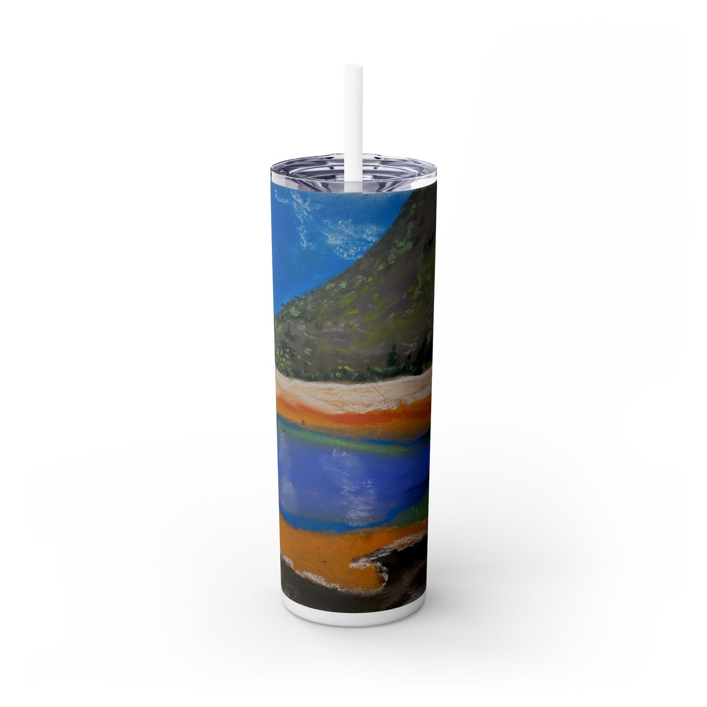 Yellowstone Skinny Tumbler with Straw, 20oz