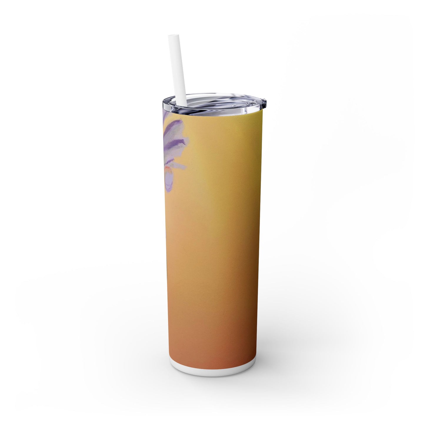 Colorful Cosmos Skinny Tumbler with Straw, 20oz