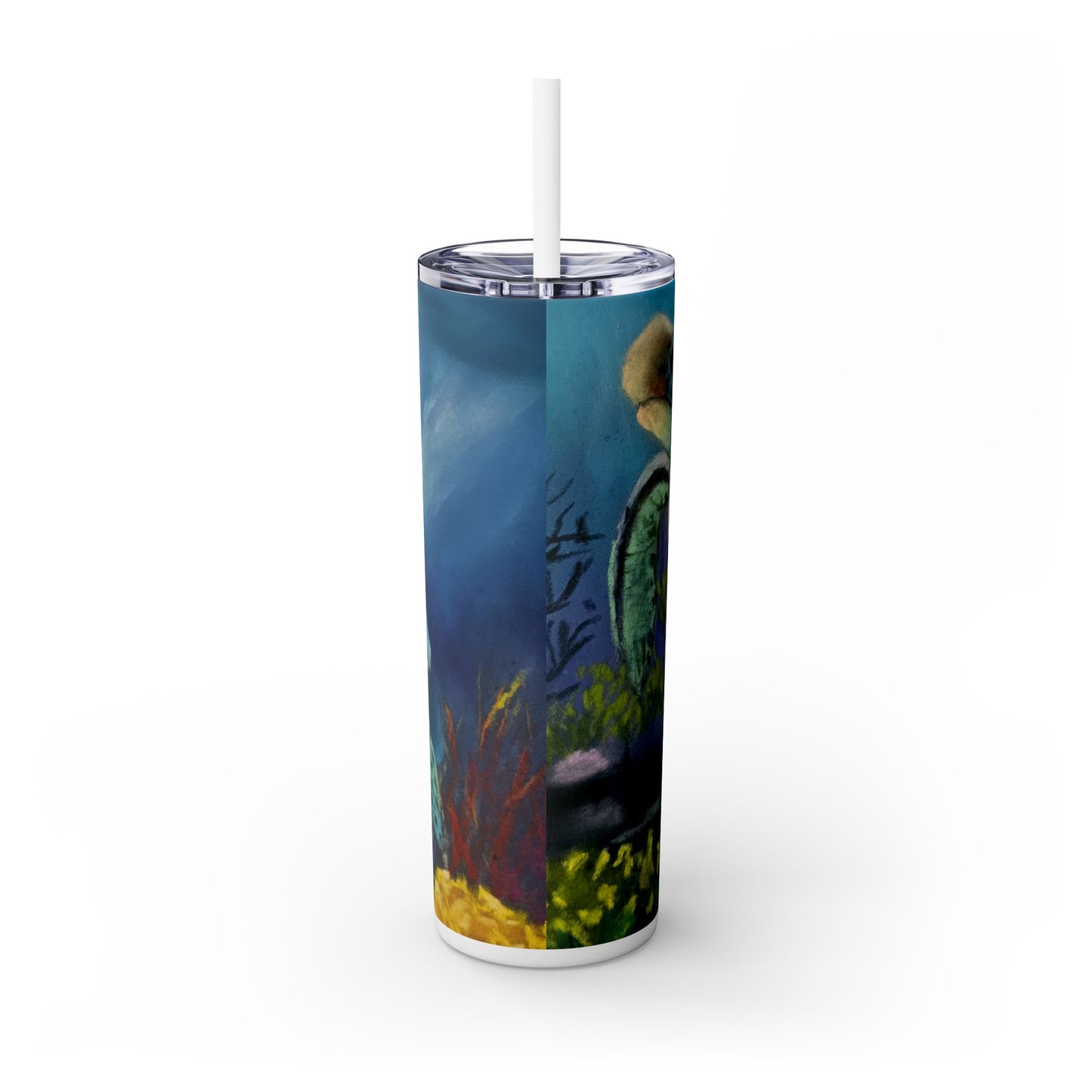 Under The Sea Skinny Tumbler with Straw, 20oz