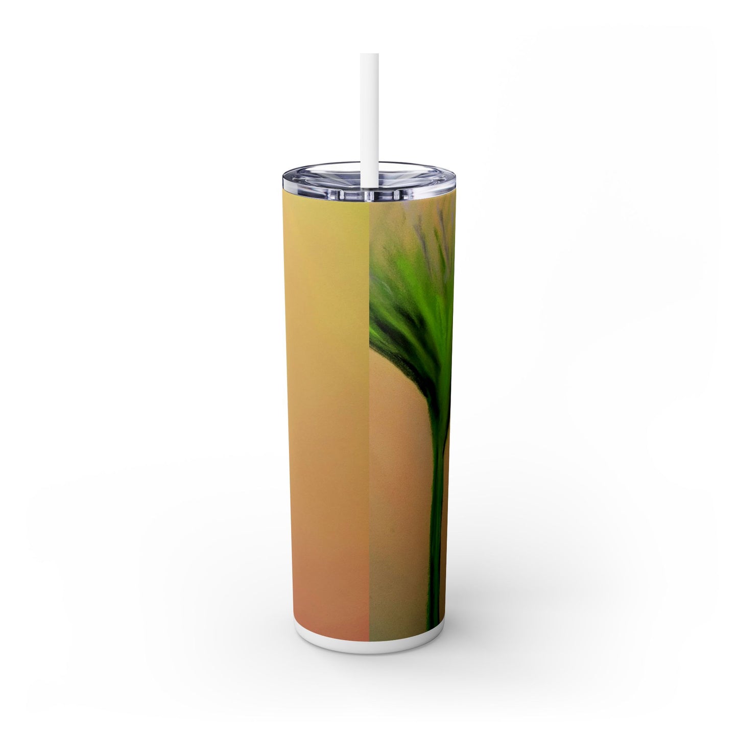 Colorful Cosmos Skinny Tumbler with Straw, 20oz