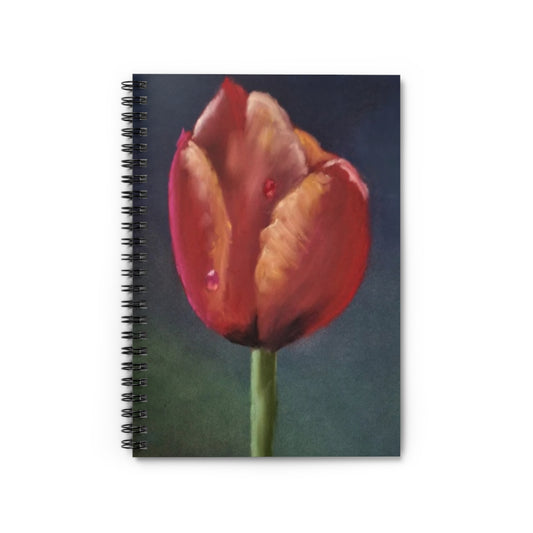 Fiery Tulip Spiral Notebook - Ruled Line