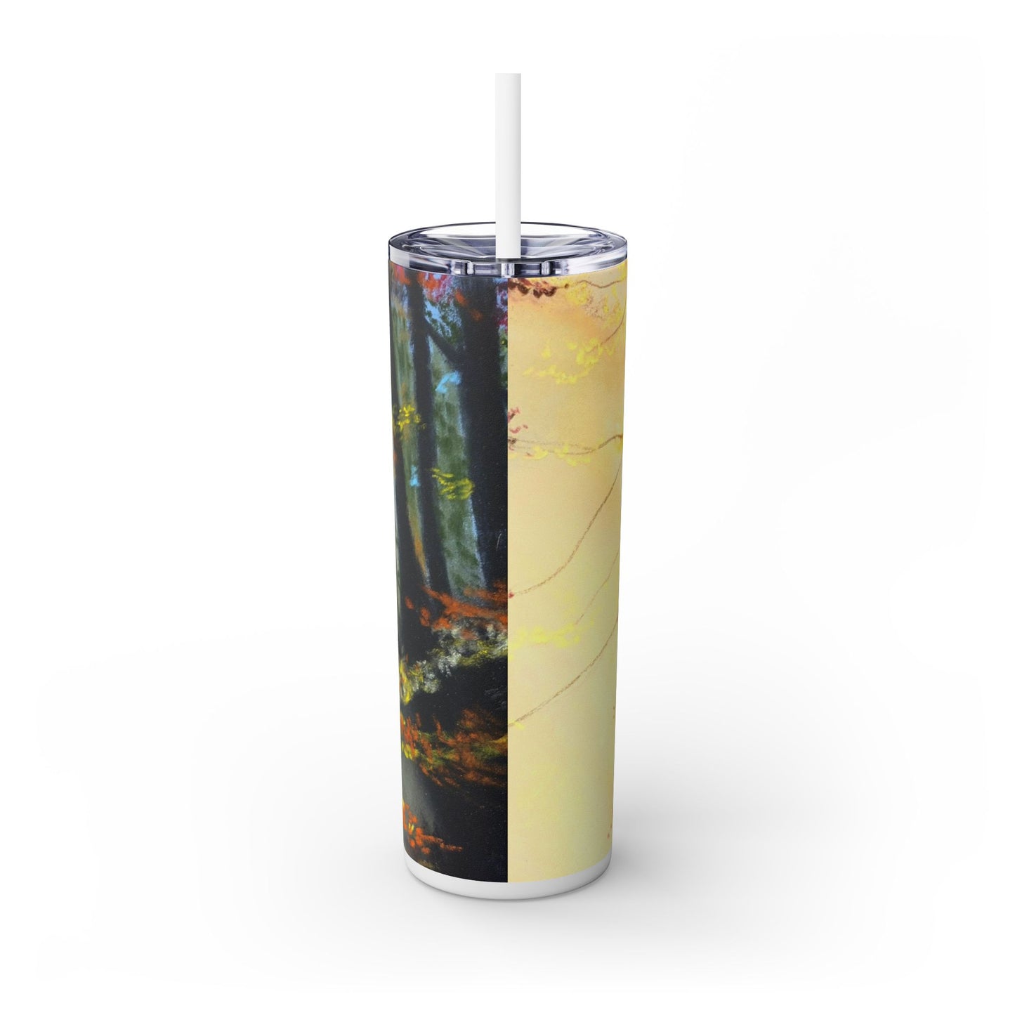 Autumn Lights Skinny Tumbler with Straw, 20oz