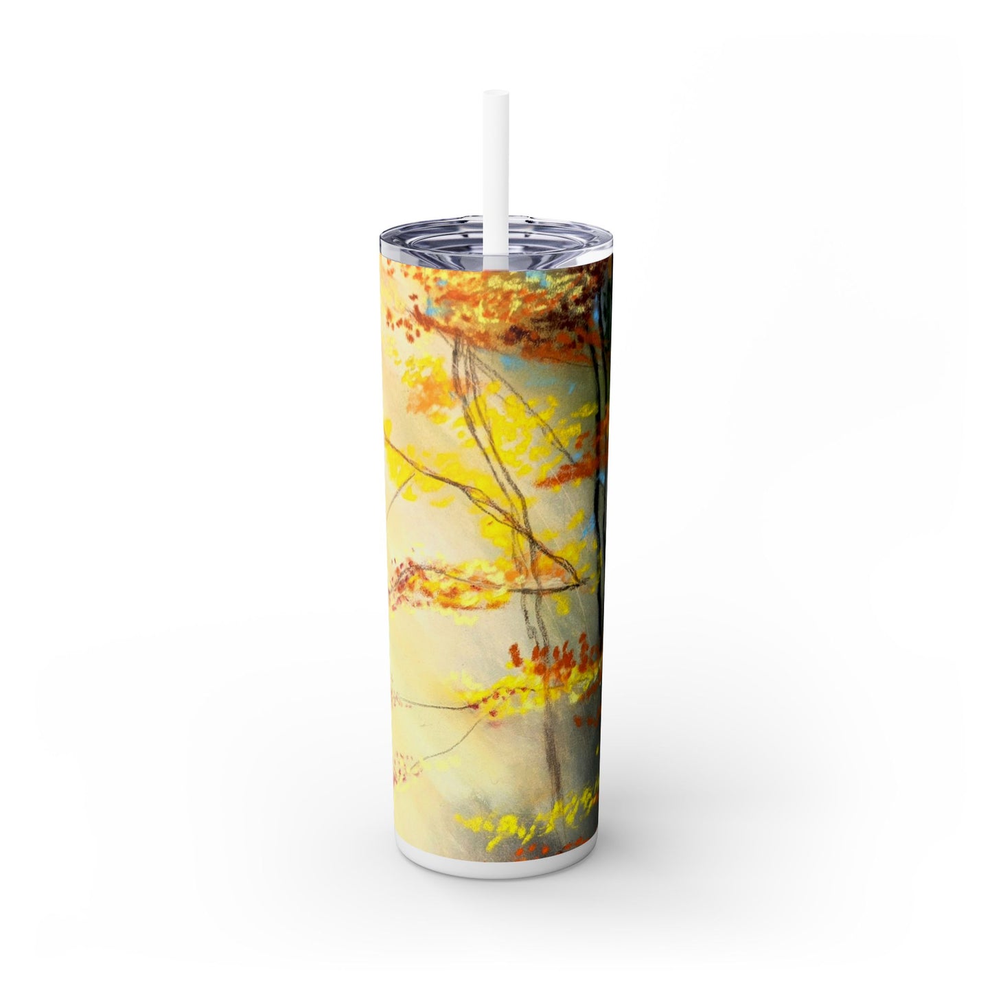 Autumn Lights Skinny Tumbler with Straw, 20oz