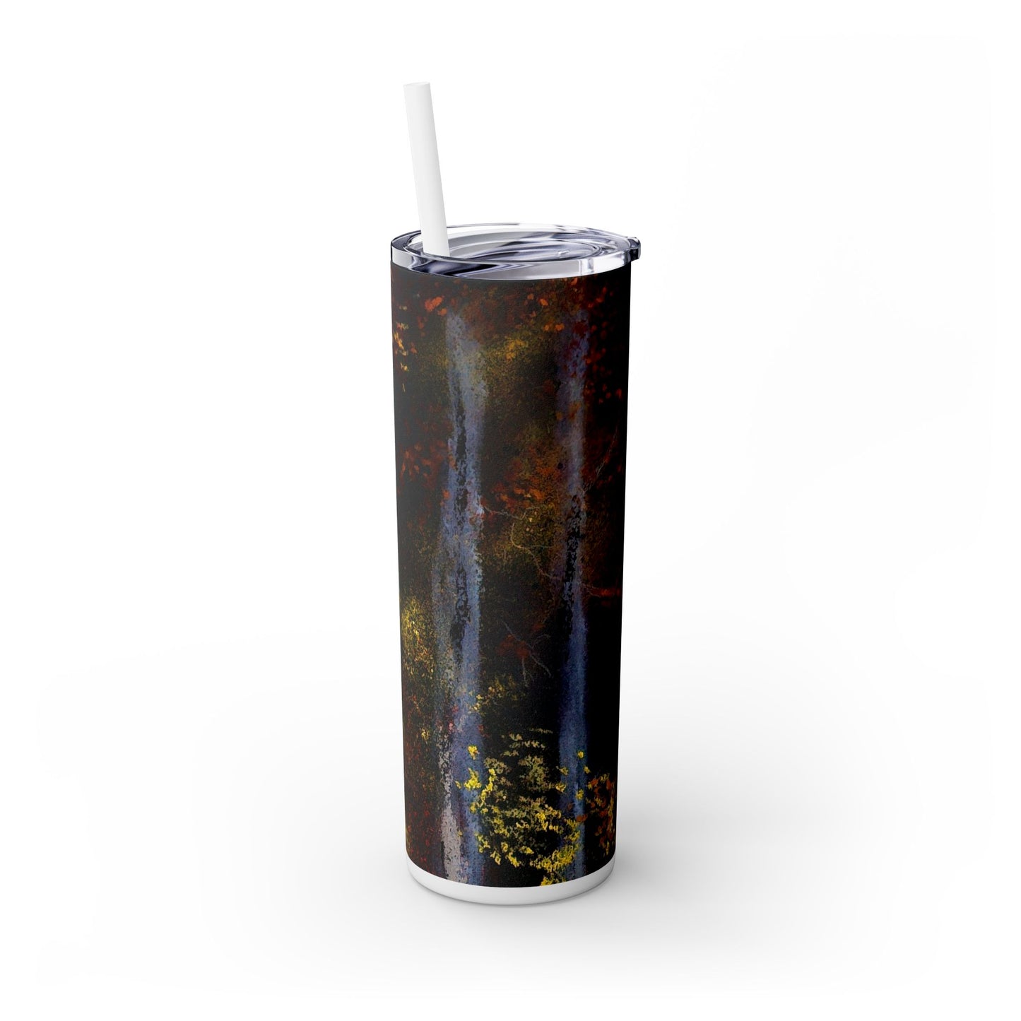 Forest Color Dance Skinny Tumbler with Straw, 20oz
