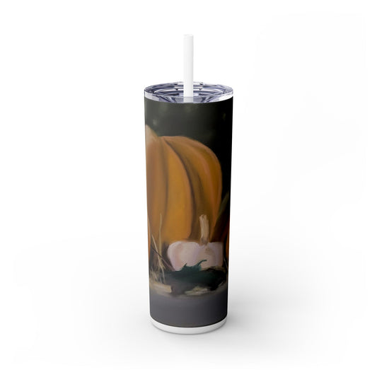 Pumpkin Patch Skinny Tumbler with Straw, 20oz