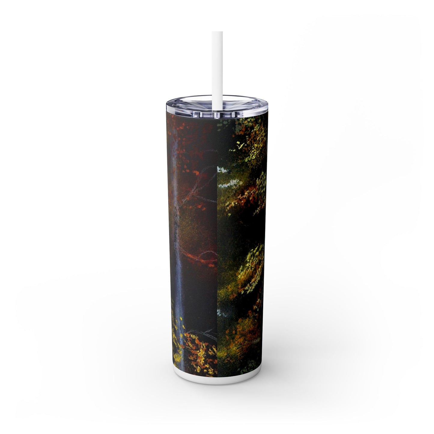 Forest Color Dance Skinny Tumbler with Straw, 20oz