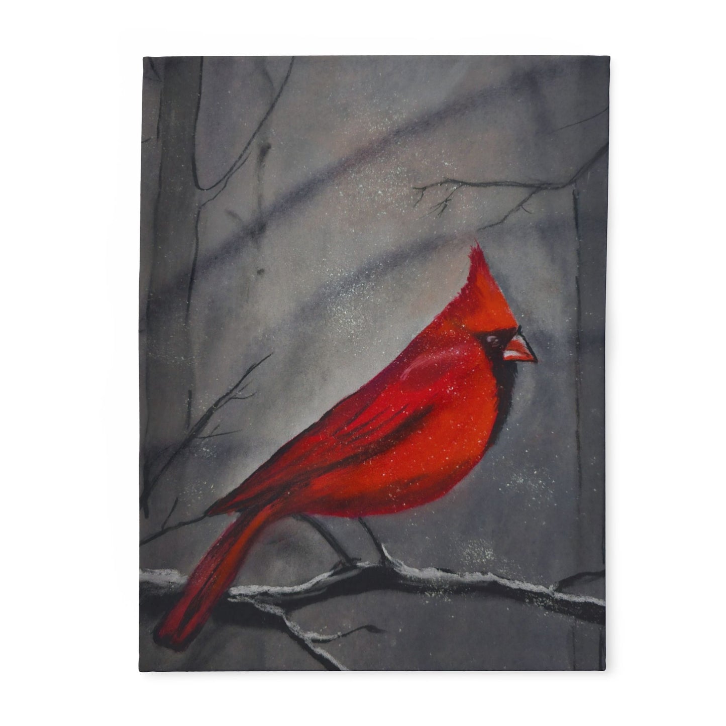 "Loved One Visiiting" Arctic Fleece Blanket – Cozy Bird Design for Winter Decor