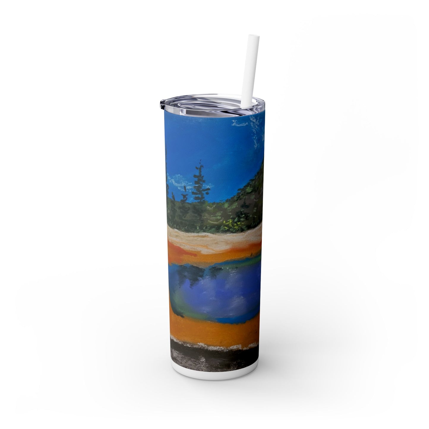 Yellowstone Skinny Tumbler with Straw, 20oz