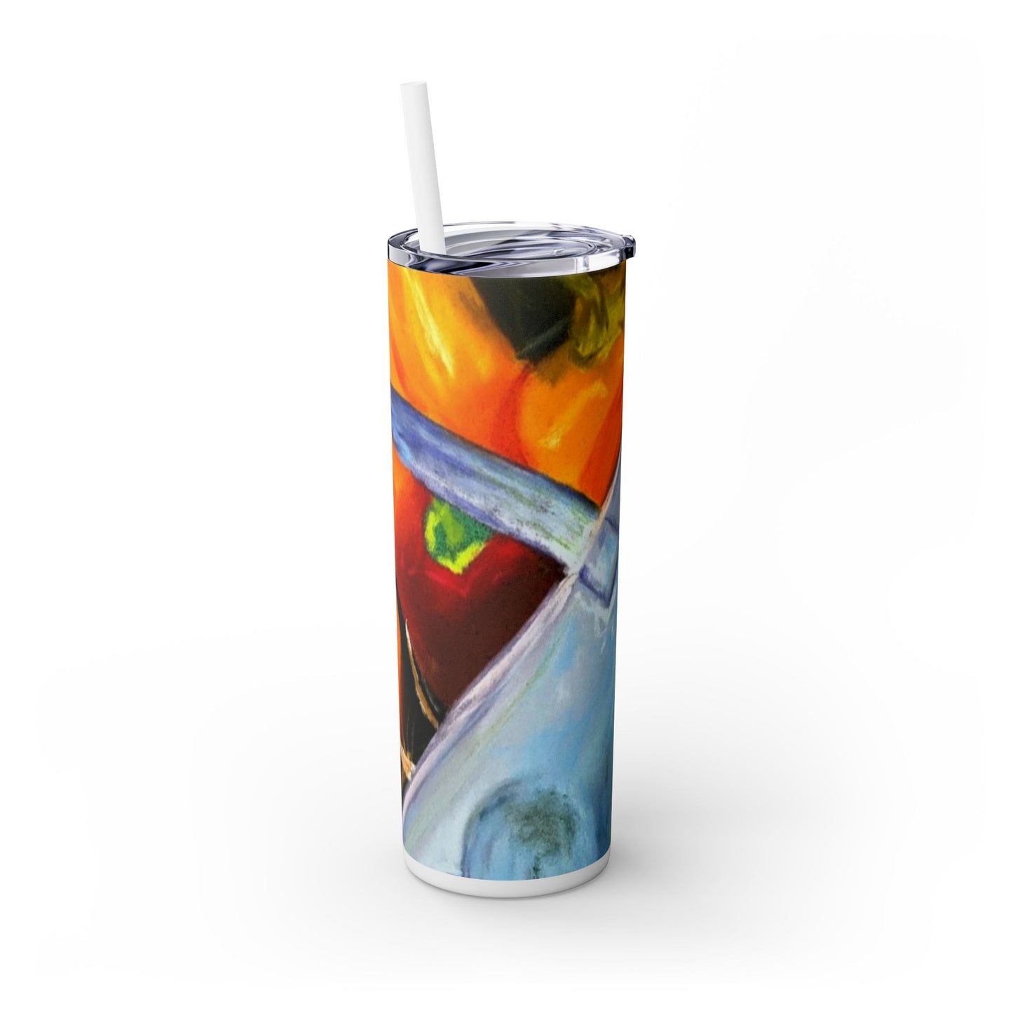 Plentiful Harvest Skinny Tumbler with Straw, 20oz