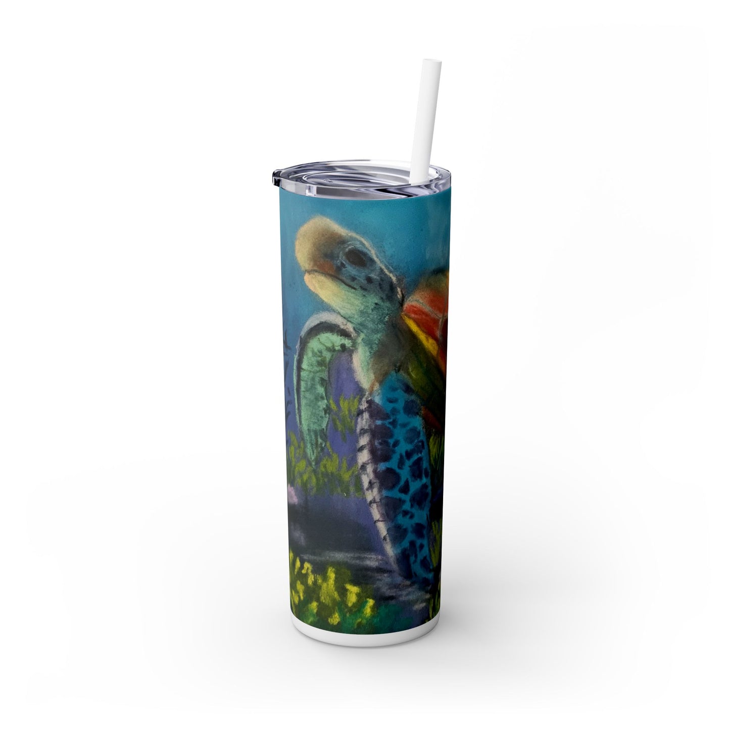 Under The Sea Skinny Tumbler with Straw, 20oz