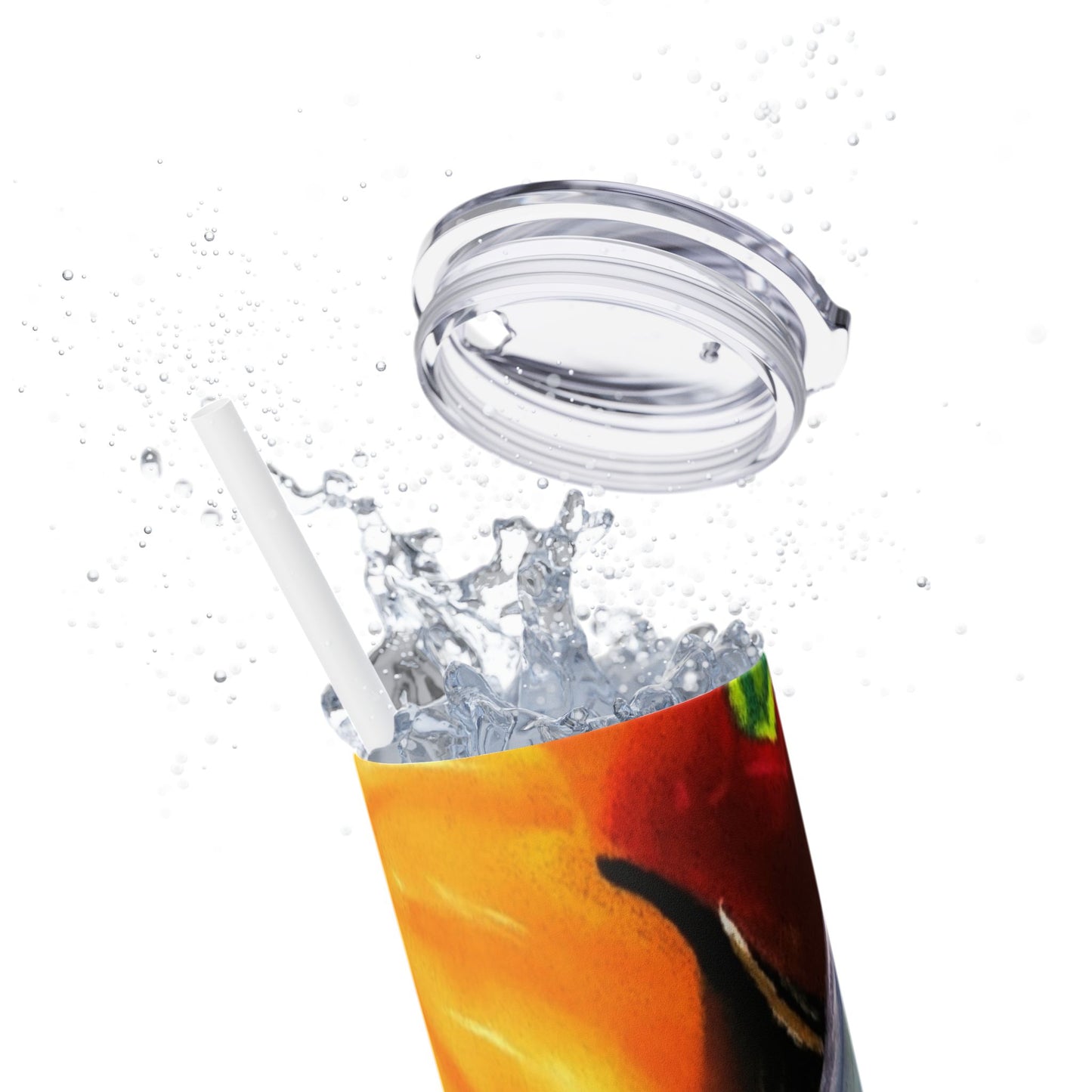Plentiful Harvest Skinny Tumbler with Straw, 20oz