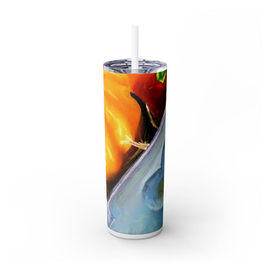 Plentiful Harvest Skinny Tumbler with Straw, 20oz