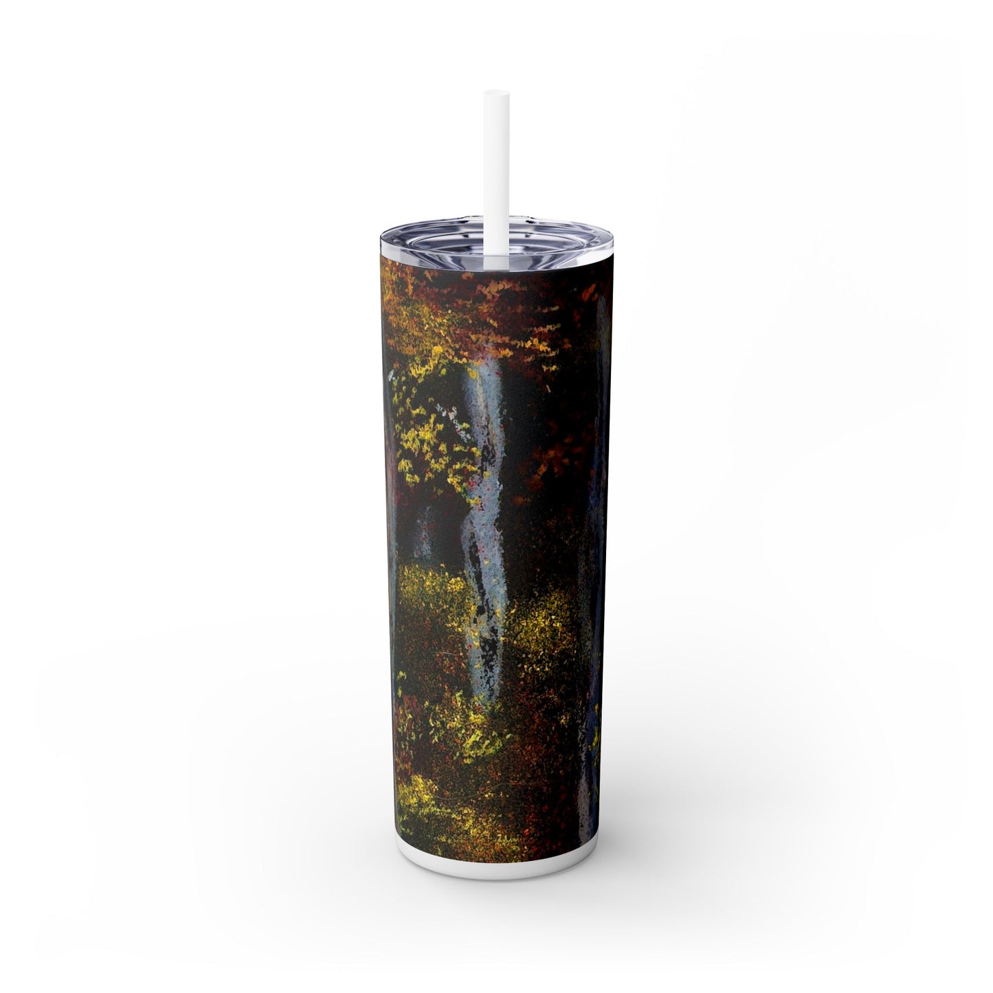Forest Color Dance Skinny Tumbler with Straw, 20oz