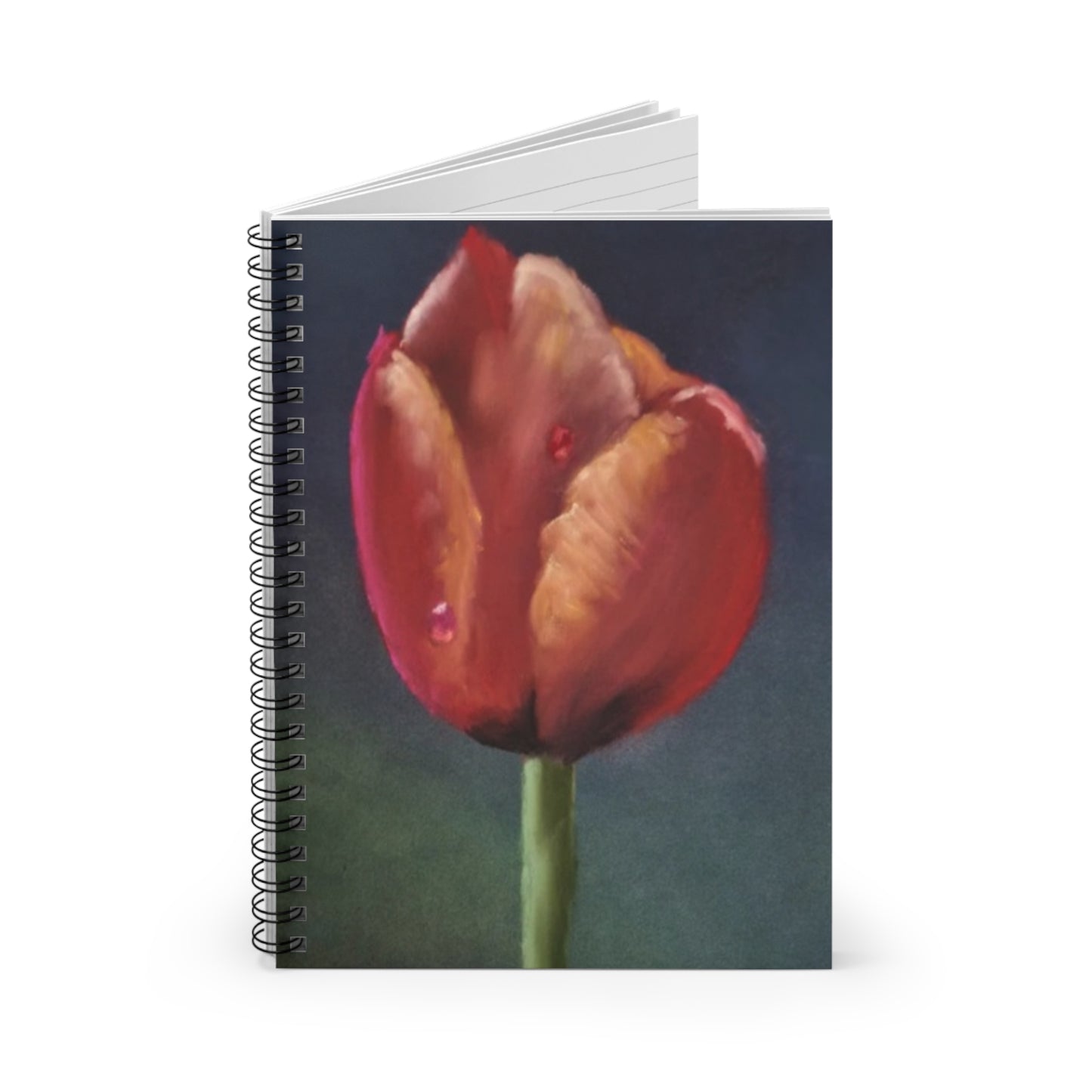 Fiery Tulip Spiral Notebook - Ruled Line
