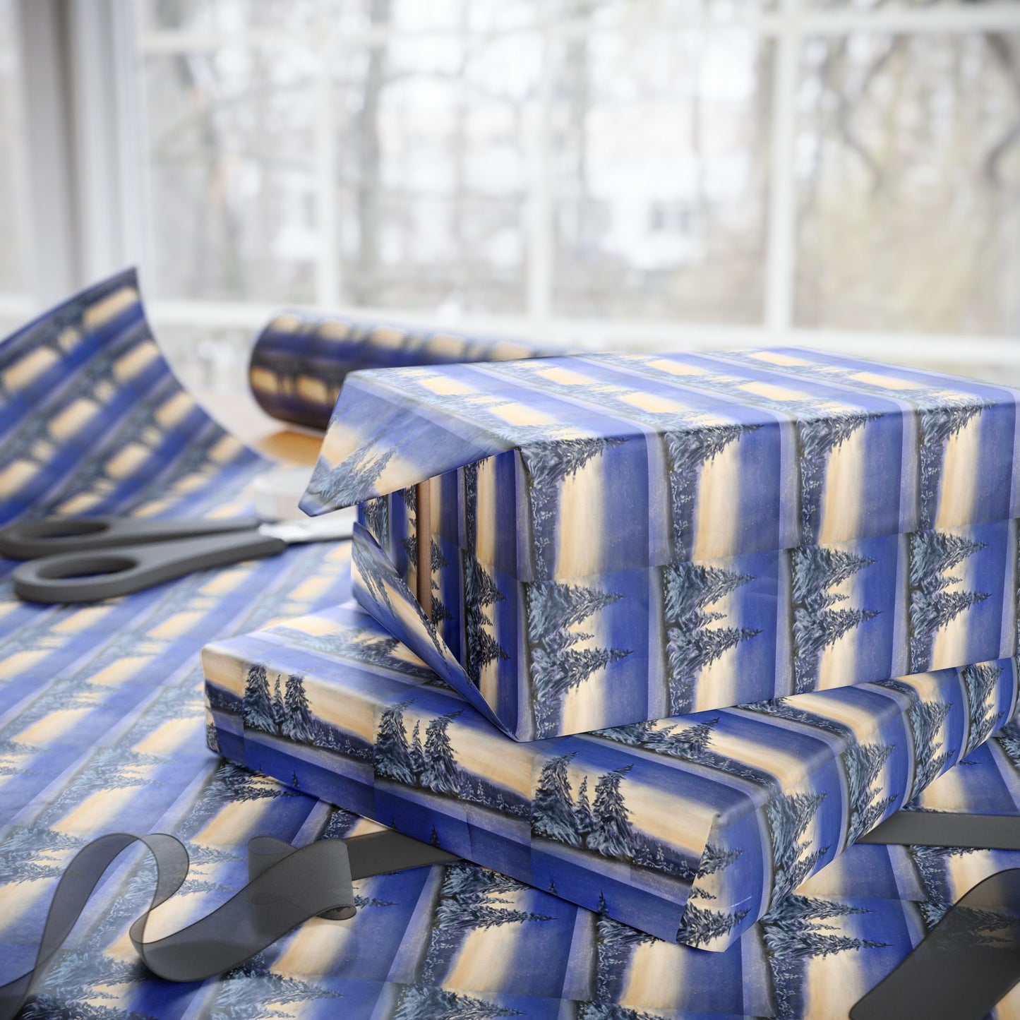 Snowy Pines Wrapping Paper