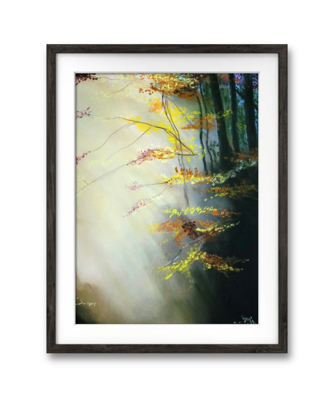 Autumn Light Original Pastel Painting. 11x14 inch